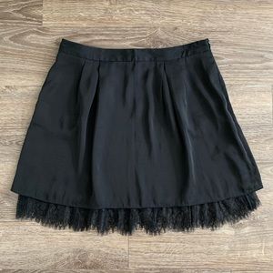 GAP Black Lace Trimmed Dressy Skirt